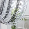 Curtain YokiSTG Line Curtains 300x260cm Shiny Tassel Multicolor Stripe For Living Room Bedroom Divider Door Home Decoration