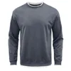 Men's Hoodies Male Spring And Autumn Color Matching Long Sleeve Sweater Drop Shoulder Casual Round Neck Pullover Top