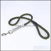 Dog Collars Leashes Doggy Buffer Spring Traction Ropes Polypropylene Fiber Outdoors Rope Outdoor Military Green Dogs Leash Arrival Dhvcf