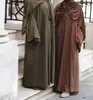 Ubranie etniczne w stylu Dubai Abaya ustawia kobiety 3PCS Ramadan Stroje muzułmański islamski jilbab swetra i bez rękawów Inner Dress Arab Arab Maxi Sabie