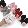 Premiers marcheurs mignons bébés filles chaussures à fleurs princesse coton semelle souple fond anti-dérapant 0-18M infantile enfant en bas âge enfants chaussure