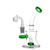 Verre Bong conduites d'eau fleurs conception Recycler dab plate-forme pétrolière narguilé barboteur fumant cendrier bangs avec des tuyaux de brûleur à mazout en verre de crâne de 14 mm