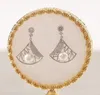 Boucles d'oreilles pendantes LANFLORA ethnique Style chinois en forme d'éventail femmes clou en alliage de cuivre classique en vrac en gros