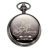 Pocket Watches BOLYTE Vintage Black Mechanical Watch Sculpture Design Hand Winding Steampunk Cool Pendant Chain Clock Collectible