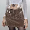 Etekler 2023 Kawaii Harajuku mini kot pantolon 2000s retro masal grunge Düşük Belli denim vintage kadınlar e-kız Kore Sokağı