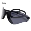 Sunglasses Luxury Oversized Punk Rimless Y2K Sports Sun Glasses Women Men One Piece Big Goggle Shades Vintage Hip Hop Eyewear