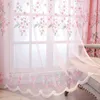 Vorhang, modern, schlicht, nordisch, geprägte Stickerei, rosa, individuelle Fertigprodukte, Vorhänge für Wohnzimmer, Esszimmer, Schlafzimmer