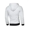 Felpe con cappuccio da uomo Slim Fit Felpa con cappuccio con zip laterale Giacca pullover scozzese