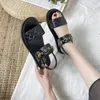 Sandals Sandalias de Cuero Imitacion Para Mujer Zapatos Planos deportivos a la moda joker con plataforma romana ins verano 2023