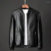 Herrenjacken Lederjacke Bomber Motorrad Männer Biker PU Baseball Plus Größe Kausaler Vintage Schwarz Taschen Reißverschluss