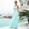 Robes décontractées Sexy femmes dentelle Boho Maxi Club Robe dos nu creux Midi Spaghetti sangle fête demoiselles d'honneur infini Robe Longue Femme