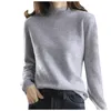 Frauen Pullover Halb Hohen Kragen Gestrickte Pullover Frauen Herbst Und Winter Kurze Pullover Einfarbig Lose Wolle Für Frauen