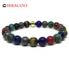 Strand Luxury Men's Armband med Tiger Eye | Matt Onyx | Blue Lapis | Hematit för män smycken pärlsträngar