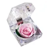 Dekorativa blommor Alla hjärtans dag Ornament 1 Imitation Roses Gift Rose Acrylic Presentlåda