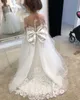 Vestido de fiesta para niña, vestido de encaje de tul con lazos, vestido de boda de primera comunión para niños, vestido de fiesta de princesa MC2225