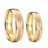 Pierścionki ślubne 6 mm Tungsten Lovers Alliance wyjątkowe jego i jej różowe pary biżuterii dla mężczyzn dla mężczyzn