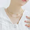 Pendant Necklaces Simple Silver Heart Chain Necklace Gold Color For Women Fashion Jewelry Christmas Girlfriend Gifts