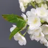 Fleurs décoratives artificielles fleur de cerisier branche de fleur en soie faux bouquet de pêche arrangement de fête de mariage décoration d'étude de jardin à la maison