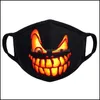 Party Masks Halloween 3D Design Mask Printing Pumpkin Pattern Over Ear Fabric Characterize Facs For Adt Drop Delivery Home Garden Fe Otnbg