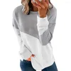 Women's Hoodies 2023 Autumn Winter Color Matching Printed Women Sweatshirt Thermal Long Sleeve Pullovers Tops O Neck Loose Ladies Street
