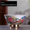 Bowls 6 Inch Ceramic Rice Bowl Gold Rim Vintage Bone China Chinese Dinnerware El Tableware Decoration Soup Container