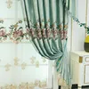 Curtain European Style Curtains For Living DiningRoom Bedroom Light Luxury Embroidered Semi-shade Finished Product Customization