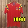 #10 Valderrama Kolumbien 1990 Retro-Fußballtrikots auswärts, gelb, rot, klassisch, zum Gedenken an die antike Sammlung, Vintage-Fußballtrikots von Escobar Guerrero, Top-Qualität