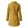 Kvinnorjackor Kvinnor Thin Coat Faux Woolen 2023 Winter Autumn Casual Ladies Warm Slim Long Overcoat Vintage Outwear Trench Jacket