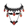 Pendant Necklaces Gothic Choker Necklace O Ring Adjustable Buckle PU Punk Jewelry