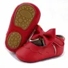 Premiers marcheurs princesse Bow filles bébé chaussures en cuir Pu Maryjane tout-petits berceau marque Prewalkers semelle dure