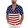 Chemises décontractées pour hommes Chemise de jour indépendante pour hommes 2023 Été Mâle Manches courtes Patchwork Col rabattu Tops Streetwear Men's Beach