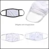 Designer Masks Blanks Sublimation Face Mask Adts Kids With Filter Pocket Can Put Pm2.5 Gasket Dust Prevention For Diy Transfer Print Dhnqy