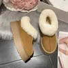 Laarzen nieuwe winter vrouwen korte pluche warme sneeuw flats casual schoenen suede fur chelsea enkel platform dames botas mujer 221215