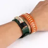 Bangle 10/20/30 stcs/Lot punk lederen vintage armbanden voor mannen dames metaal knop handgemaakte sieraden feestgeschenken groothandel