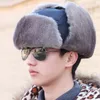 Bérets B-8565 hommes Bomber chapeau adulte oreillette fourrure casquette hiver chaud coupe-vent russe Ushanka