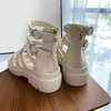 Sandals 2023 Brand Women's Platform Gladiator Ladies Zwart leerschoenen Vrouw Chunky High Heels Summer nu op voorraad