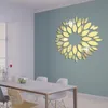 ウォールステッカー3Dペタルアクリルミラーステッカー壁紙ベッドルームリビングルームの装飾家の装飾アクセサリー