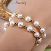 Strand 5PCS Freshwater Pearl Bracelet For Women Natural Macrame Jewelry Girl Daughter Birthday Gift