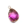 Charms Colorf Crystal Glass Waterdrop Shape Pendant Finding For Diy Necklaces Jewelry Making Women Fashion 13X22Mm 18X30Mm Drop Deli Dhazc