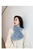 Écharpes ZDFURS Winter Warm Sweet Women's Rex Fur Scarf Double Face Woven Real