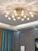 Ljuskronor 2023 Golden Luxury Crystal Living Room Huvudlamp Nordisk stil Tak Modern inomhus Kök Restaurang G9 Lampan
