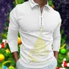 Мужские половые ретро -рождественские печать мужская рубашка поло.