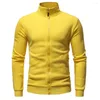 Sweat à capuche pour homme Pull pour homme Casual Sports Youth Solid Color Fleece Zipper Cardigan Jacket