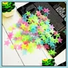 Wall Stickers Kids Bedroom Fluorescent Glow In The Dark Stars Luminous Sticker Color 100Pcs/Pack Wholesale Price Drop Delivery Home G Otu6K