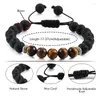 Strand Men Lava Stone Bracelet Essental Oil Diffuser Classic Women Healing Balance Tiger Eye Beads Bacelets Alexable Alemble