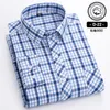 Camisas casuais masculas camisas casuais xadrez de algodão para homens de manga longa estampa de moda verificada fit