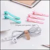 Other Home Storage Organization Portable Sile Soft Wirewrapped Winder Data Line Cordclip Adjustable With Buckle Compact Earphone C Dh8Ng