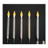 Outils de fabrication de perles Double tête Nail Dotting Pen MTI Fonction Strass Crayons Crayon de cire bricolage avec boîte de rangement Mit Couleur 5 3 E1 Drop Otu5D