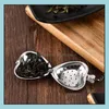 Coffee Tea Tools Stainless Steel Sier Heart Strainer Ball Infuser Filter Herb Steeper High Quality Sn903 Drop Delivery Home Garden Dhqln