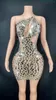 Casual Dresses Sparkly Mirrors Women One Shoulder Sexy Backless Bodycon Mini Dress Evening Party Ceelbrate Nightclub Outfit Vestido